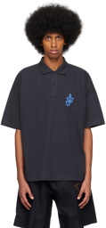 JW Anderson Navy Anchor Patch Polo