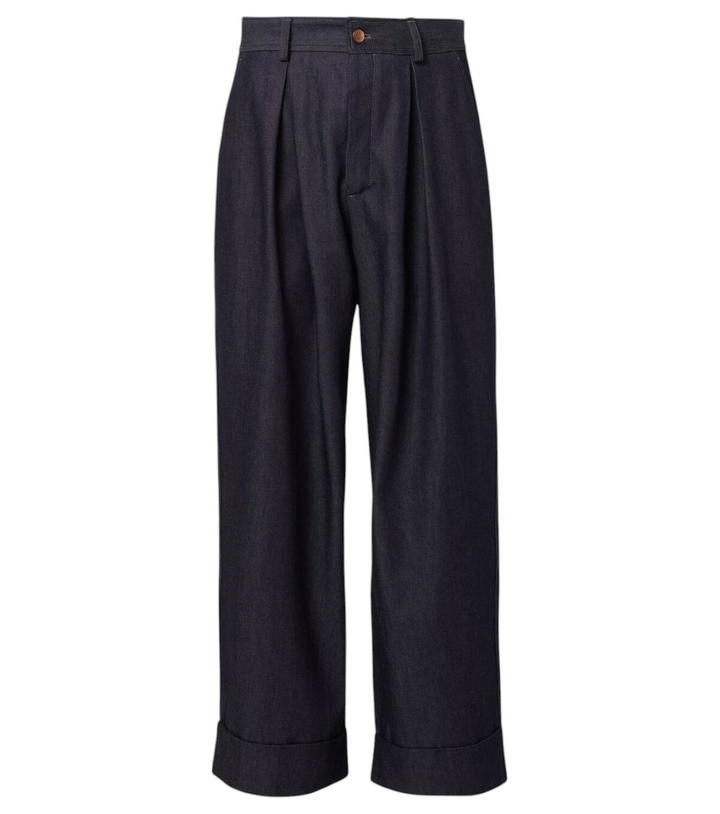 Photo: King & Tuckfield Roll Cuff high-rise denim wide-leg pants