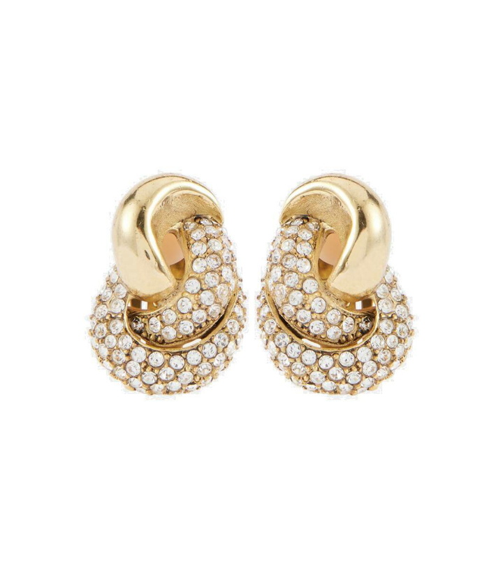 Photo: Oscar de la Renta Love Knot 2.0 embellished clip-on earrings