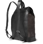 Anderson's - Suede and Full-Grain Leather Backpack - Men - Dark gray