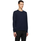 Burberry Navy Cashmere Monogram Motif Sweater