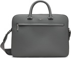BOSS Gray Logo-Embossed Document Briefcase