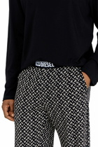 Diesel Pyjama set in cotton with printed bottoms - Pajamas Mens in Black