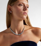 Kamyen Polka Dots 18kt white gold and enamel necklace with diamonds