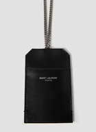 Curb Chain Cardholder in Black