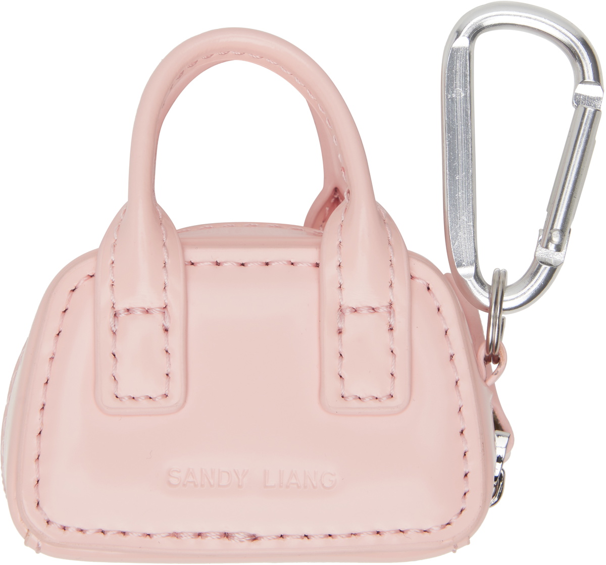 Sandy Liang Pink Mini Secure Bag Keychain