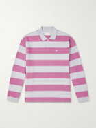 Aimé Leon Dore - Striped Cotton-Jersey Polo Sweater - Pink