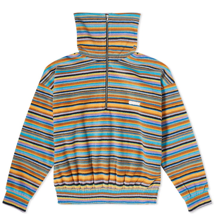 Photo: XOXOGOODBOY Long Sleeve Multi Striped Half Zip Up Top