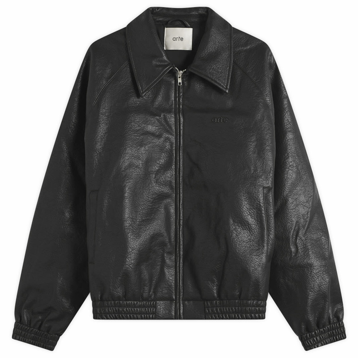 Photo: Arte Men's Basic Leather Jacket in Black