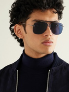 TOM FORD - Aviator-Style Silver-Tone and Tortoiseshell Acetate Sunglasses