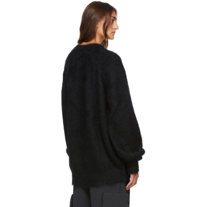 Haider Ackermann Black Mohair Kidtop Oversized Crewneck