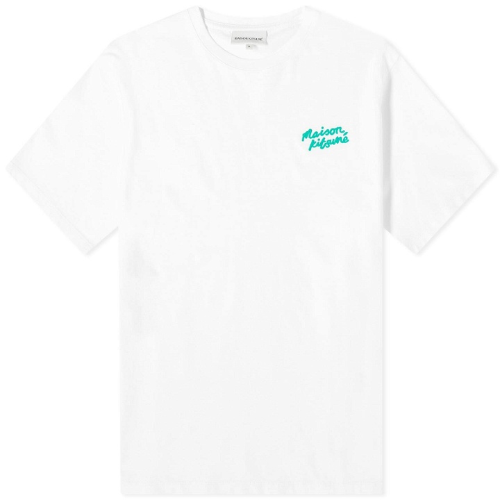 Photo: Maison Kitsuné Men's Handwriting Regular T-Shirt in White