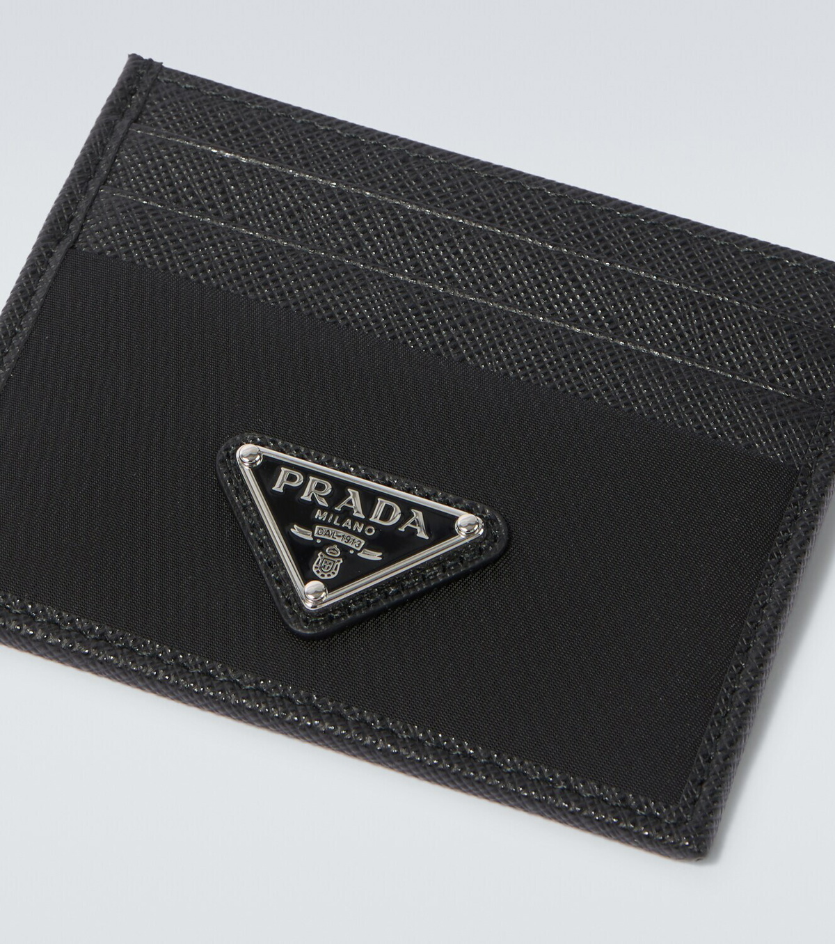 Prada Re-Nylon and Saffiano leather card holder