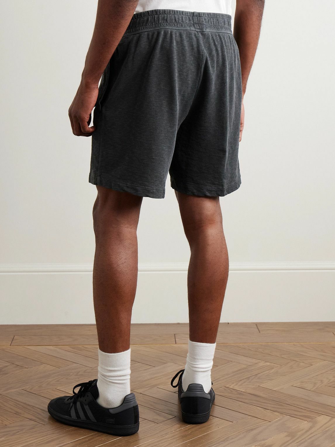 James Perse - Loopback Cotton-Jersey Drawstring Shorts - Gray