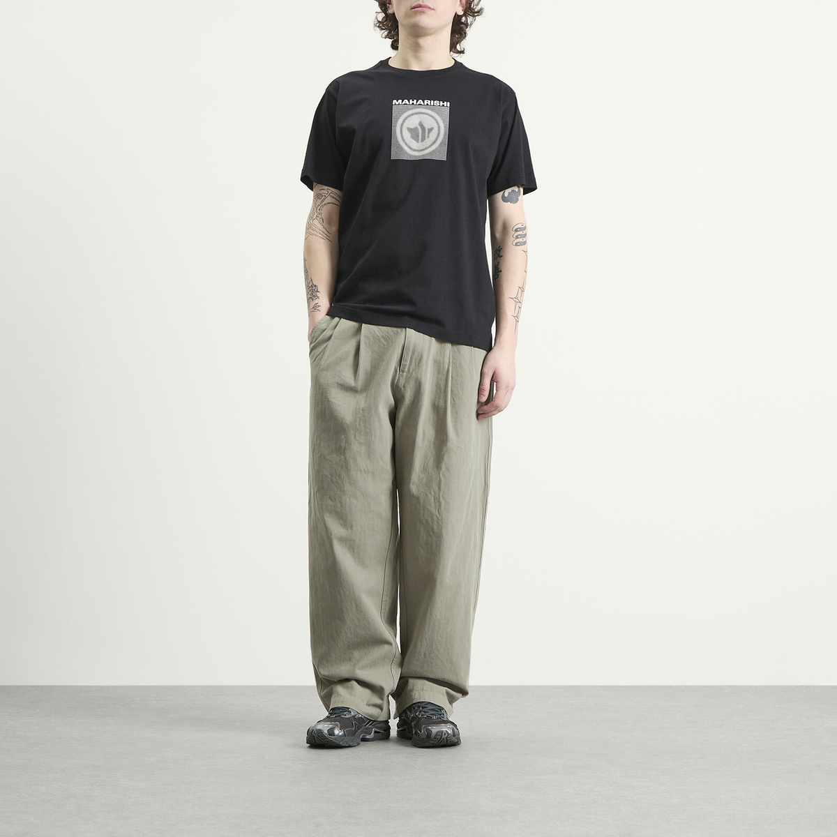 Maharishi Men's Dot Temple T-Shirt in Black