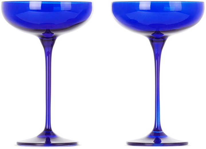 Photo: Estelle Colored Glass Blue Champagne Coupe Set