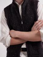 Inis Meáin - Lifeline Wool and Cashmere-Blend Gilet - Brown