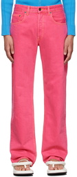 Jacquemus Pink Le Splash ' Le De Nîmes Fresa' Jeans