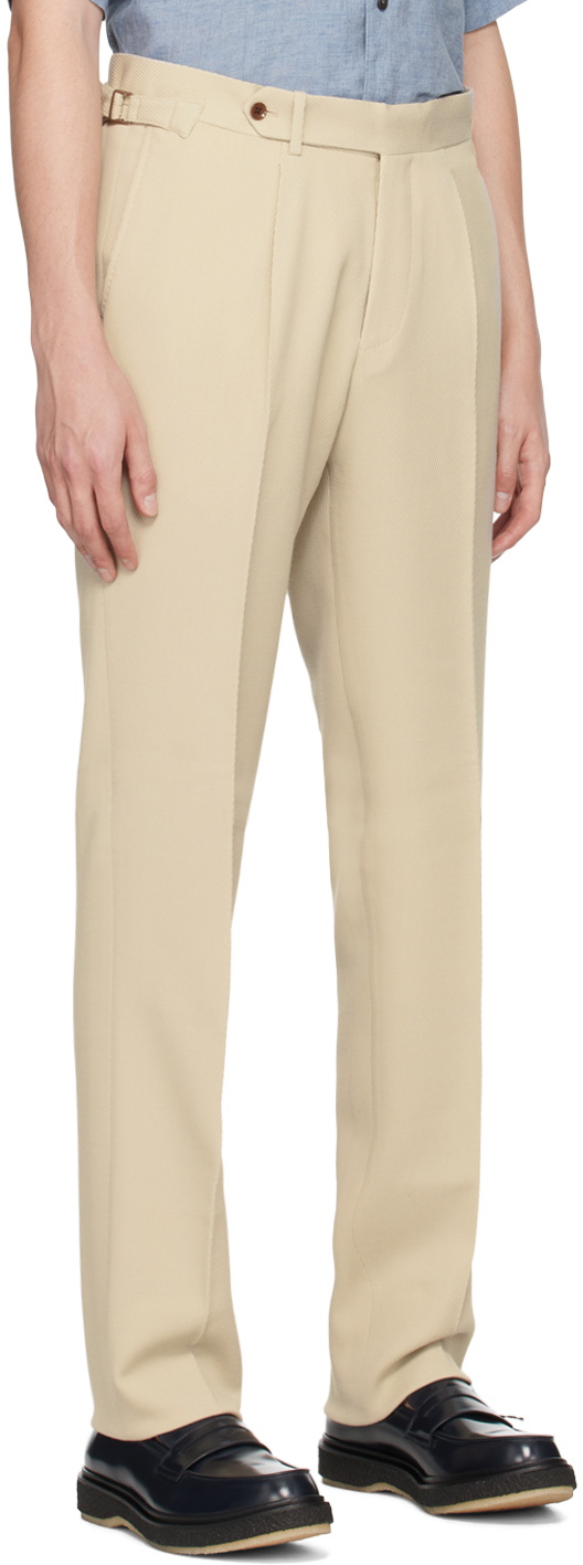 Ring Jacket Beige Rib Suit