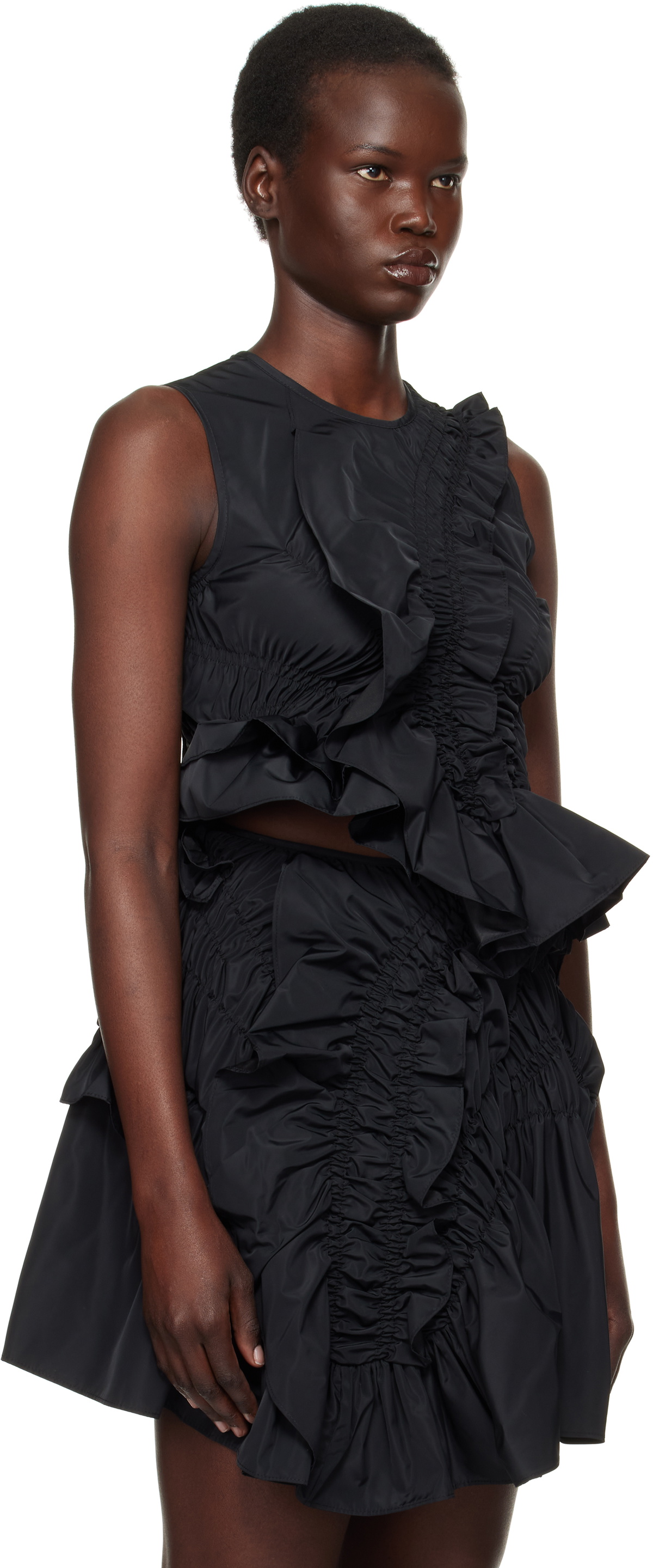 Cecilie Bahnsen Black Geo Tank Top