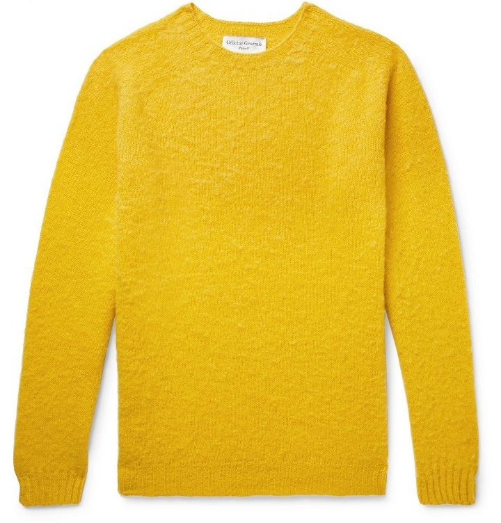 Photo: Officine Generale - Shetland Wool Sweater - Men - Yellow