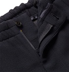 Giorgio Armani - Navy Pleated Virgin Wool-Blend Seersucker Suit Trousers - Blue