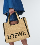 Loewe - Slit Tote Large raffia tote bag