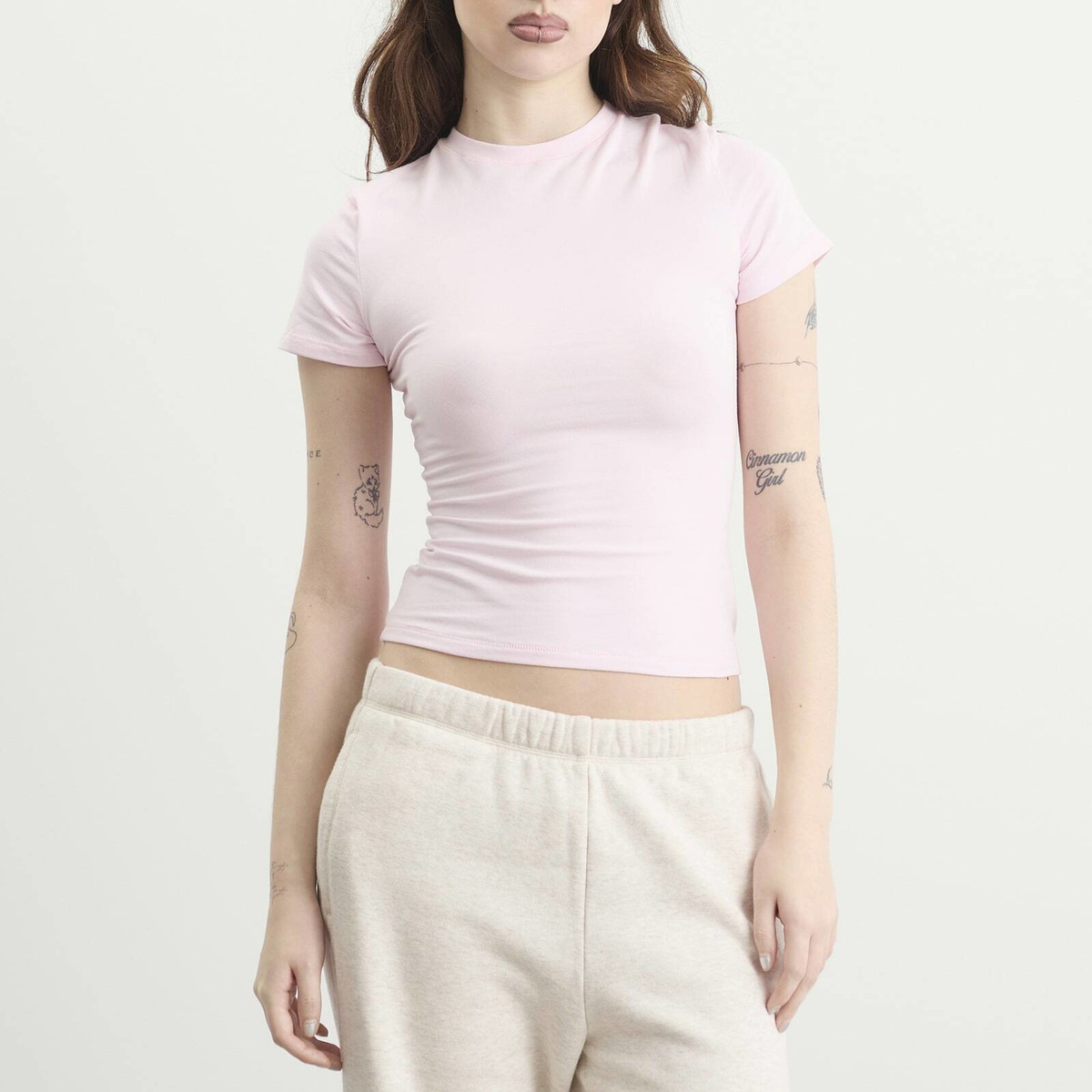SKIMS Women's Cotton Jersey T-Shirt in Cherry Blossom