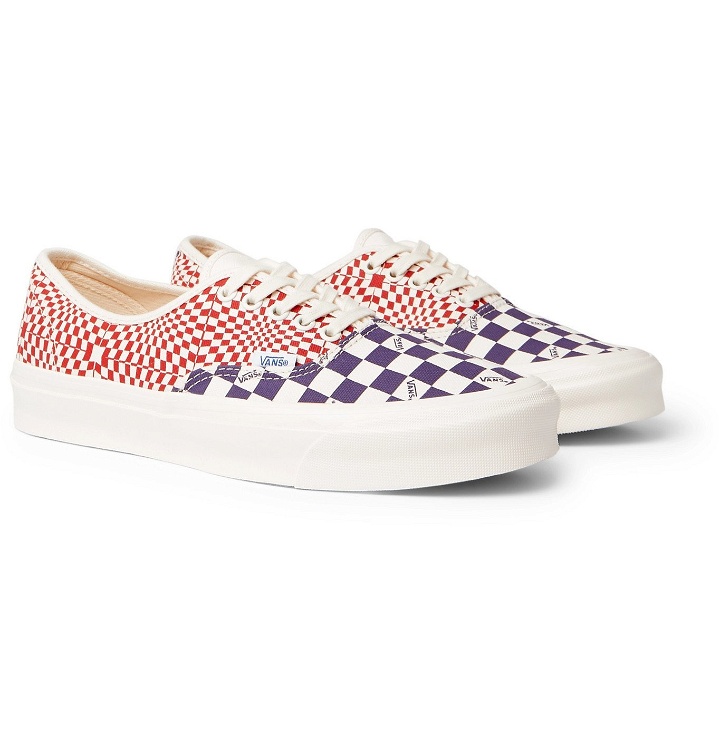 Photo: Vans - OG Authentic LX Checked Canvas Sneakers - White
