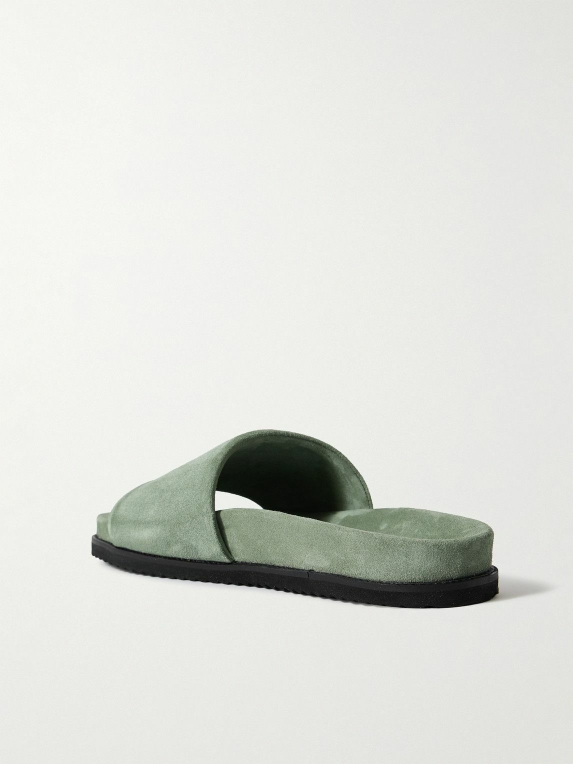Mr P. - David Regenerated Suede by evolo® Sandals - Green
