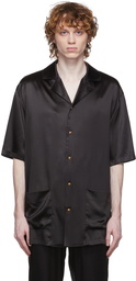 Versace Underwear Black Silk Shirt