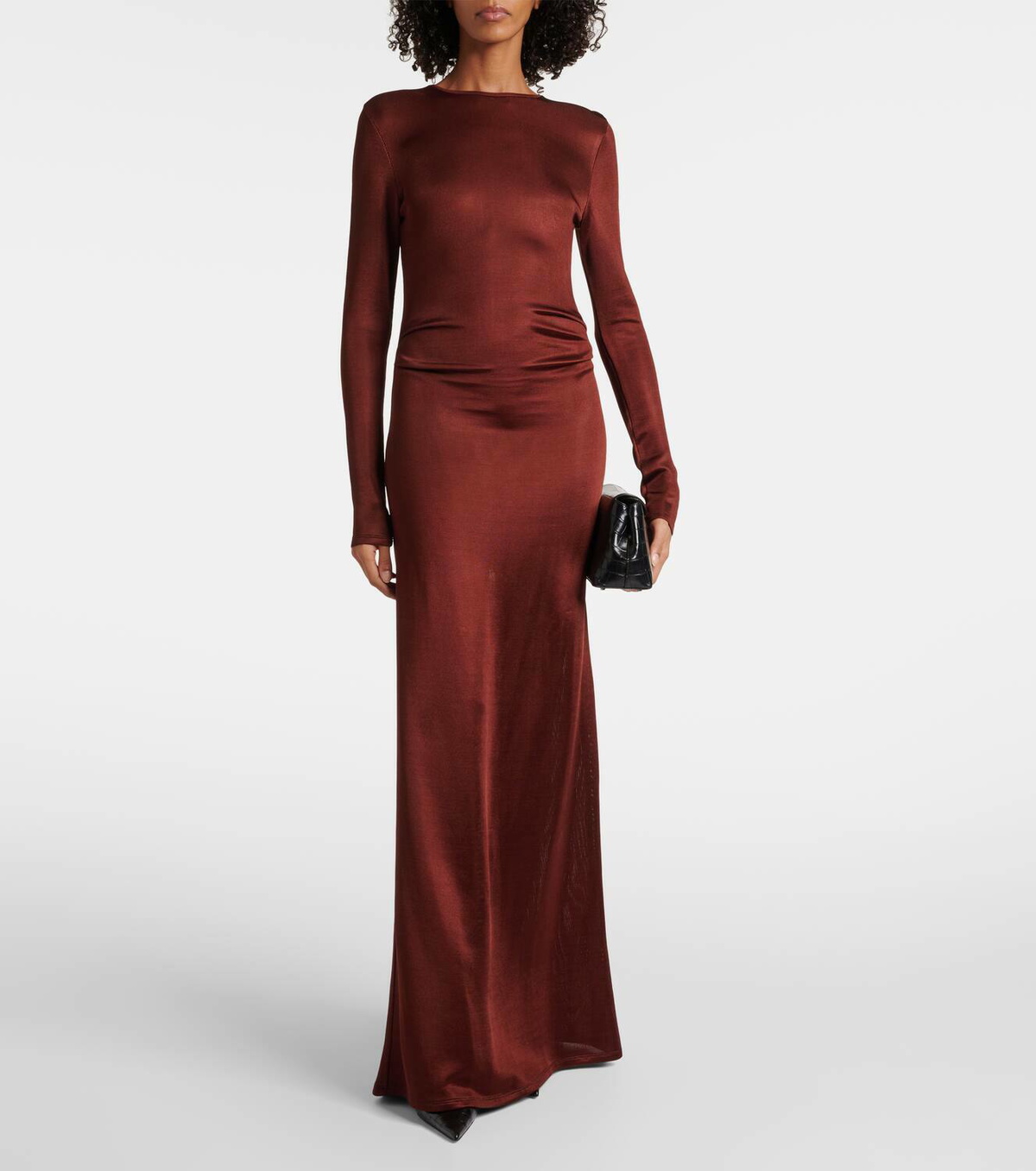 tove luella gathered stretch knit maxi dress TOVE Luella Gathered Knit Maxi Dress