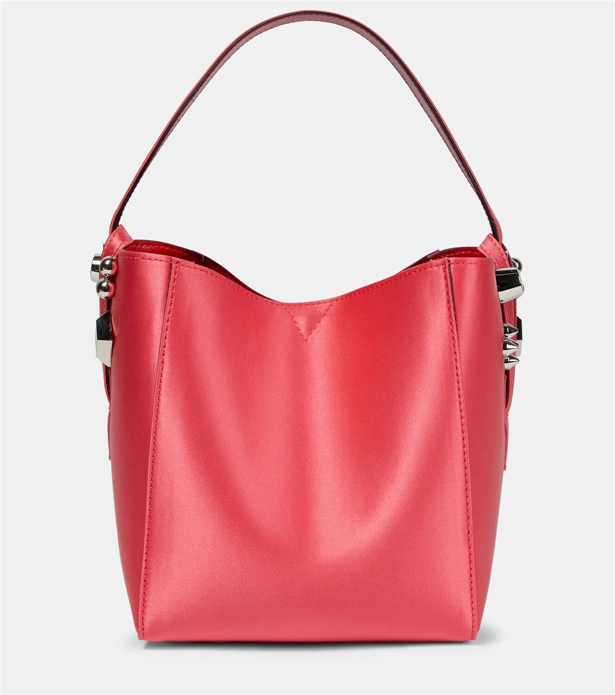 CHRISTIAN LOUBOUTIN: Cabata patent leather bag with discolaser print - Red
