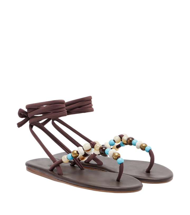 Photo: Ancient Greek Sandals Katia beaded thong sandals