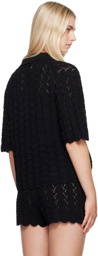 Loulou Studio Black Adria Cardigan