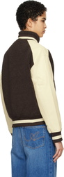 Axel Arigato Brown & Beige Saul Varsity Bomber Jacket
