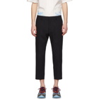 AMI Alexandre Mattiussi Black Twill Cropped-Fit Trousers