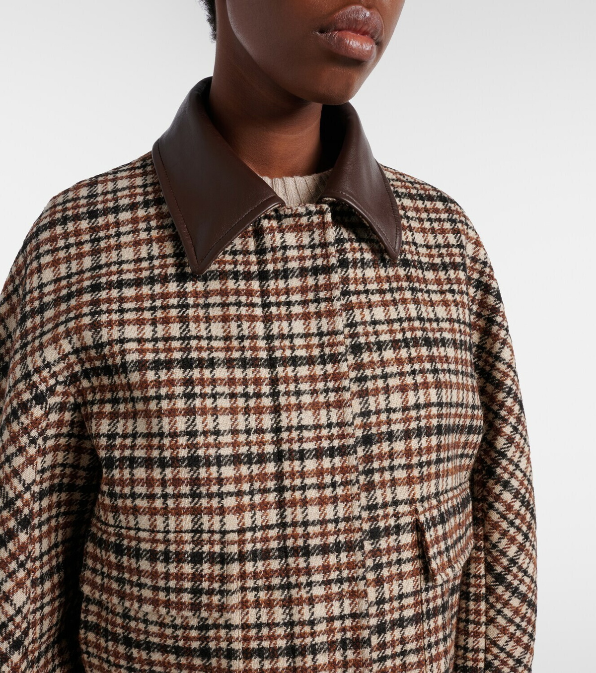 Brunello Cucinelli Checked wool and alpaca-blend jacket
