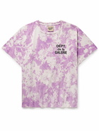 Gallery Dept. - Tie-Dyed Logo-Print Cotton-Blend Jersey T-Shirt - Purple