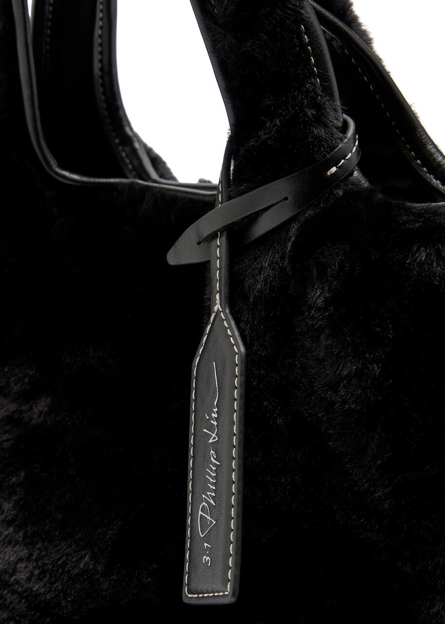 3.1 Phillip Lim Market Mini Faux fur Tote - Black - One Size