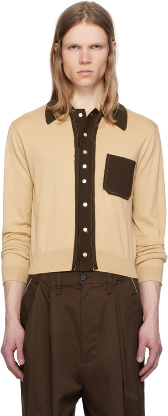 Photo: Camiel Fortgens Beige & Brown 70s Cardigan