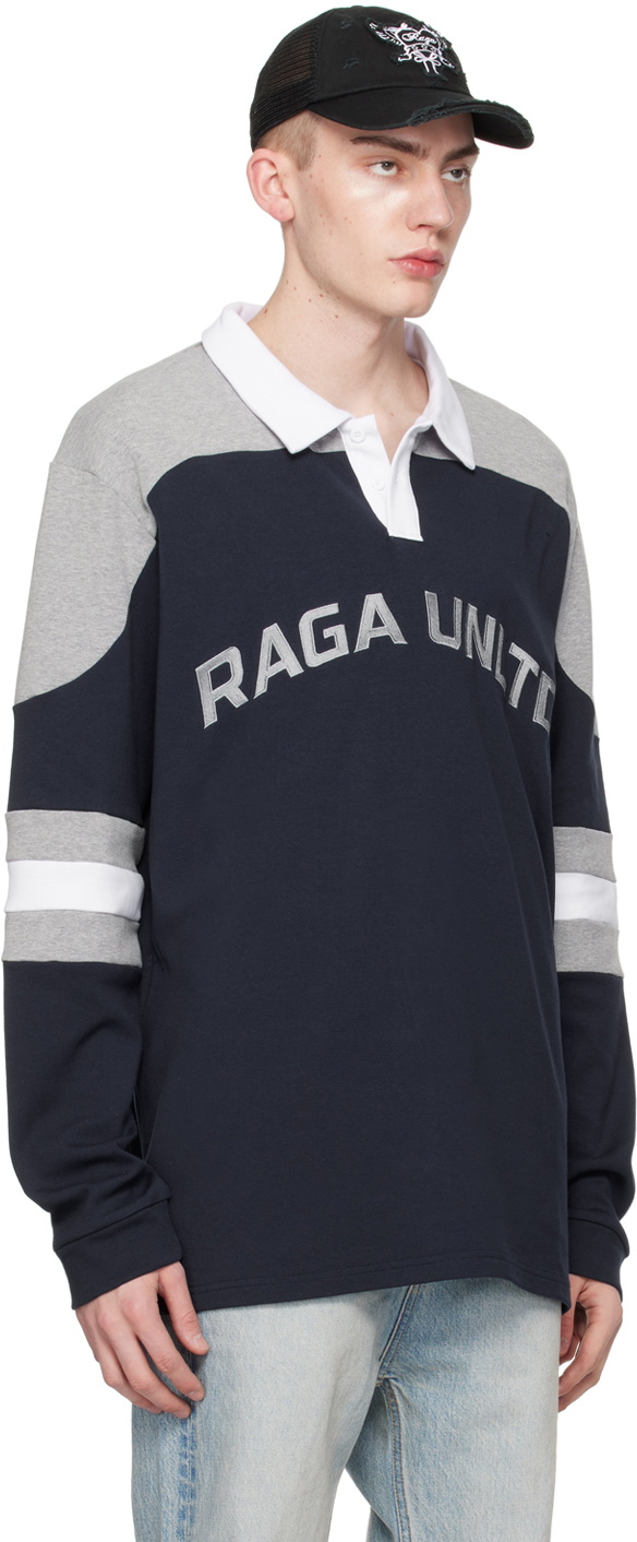 Raga Malak Navy & Gray UNLTD Polo