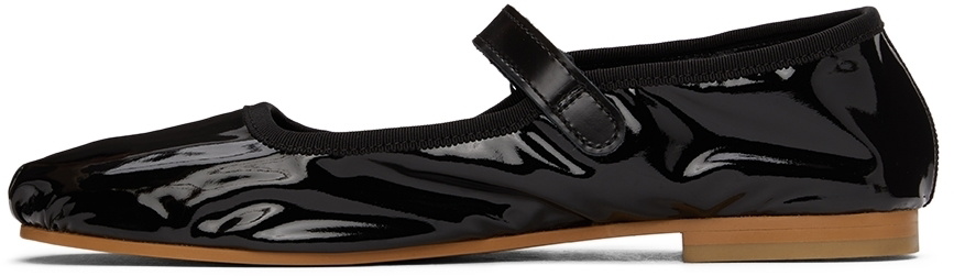 Tricot Comme des Garçons Black Faux-Leather Ballerina Flats
