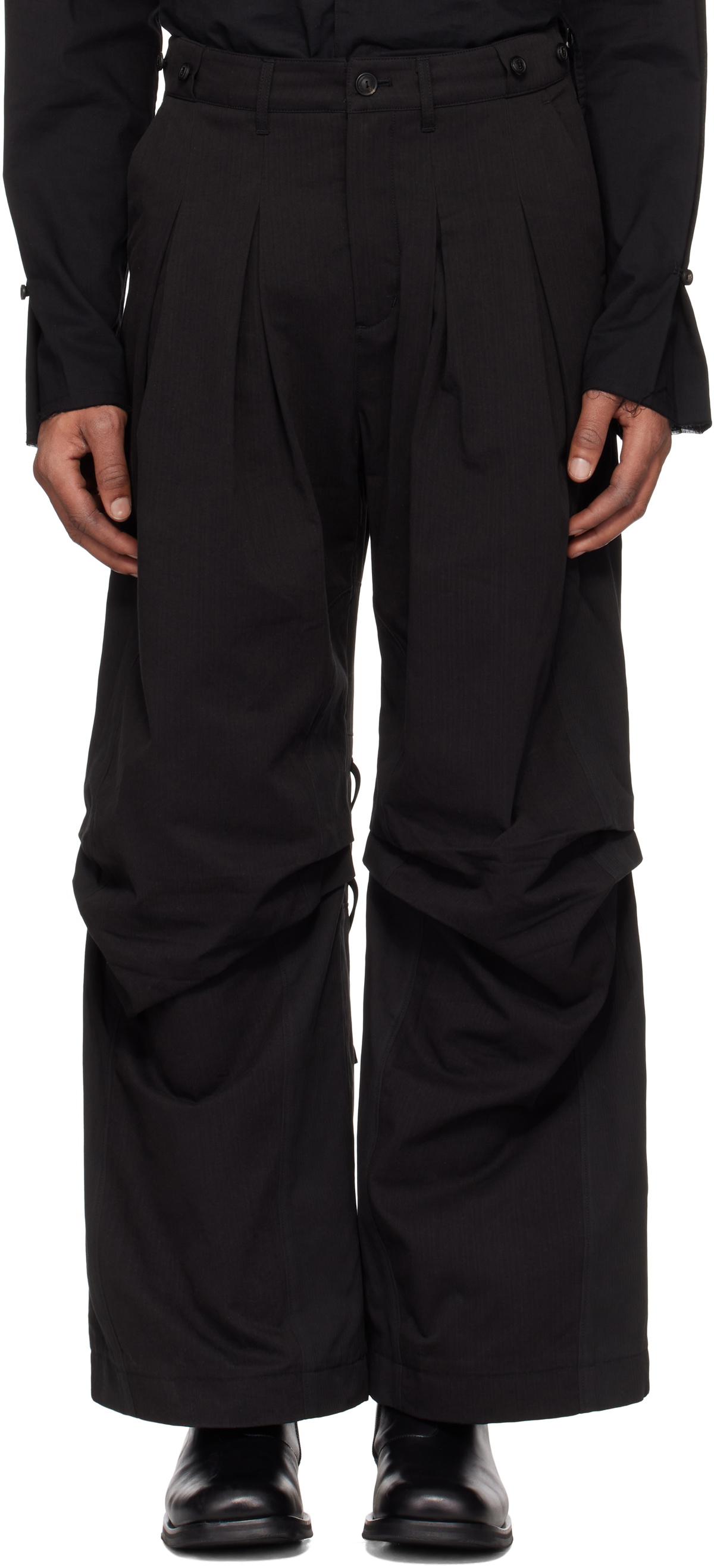 Professor.E Gray Parachute Worker Trousers Professor.E