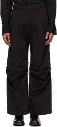 Professor.E Black Parachute Worker Trousers