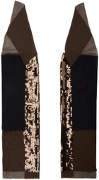 Edward Cuming Brown Sequinned Socks