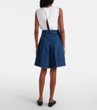Patou High-rise denim shorts