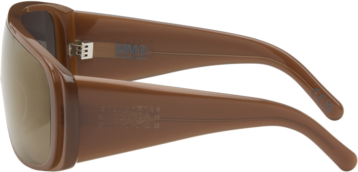 MM6 Maison Margiela Brown Mask Sunglasses