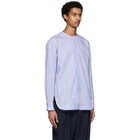 House of the Very Islands Blue and Pink Striped Poplin Shirt