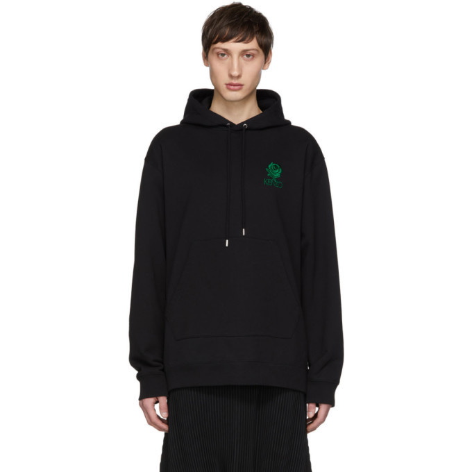 Photo: Kenzo Black Embroidered Logo Hoodie